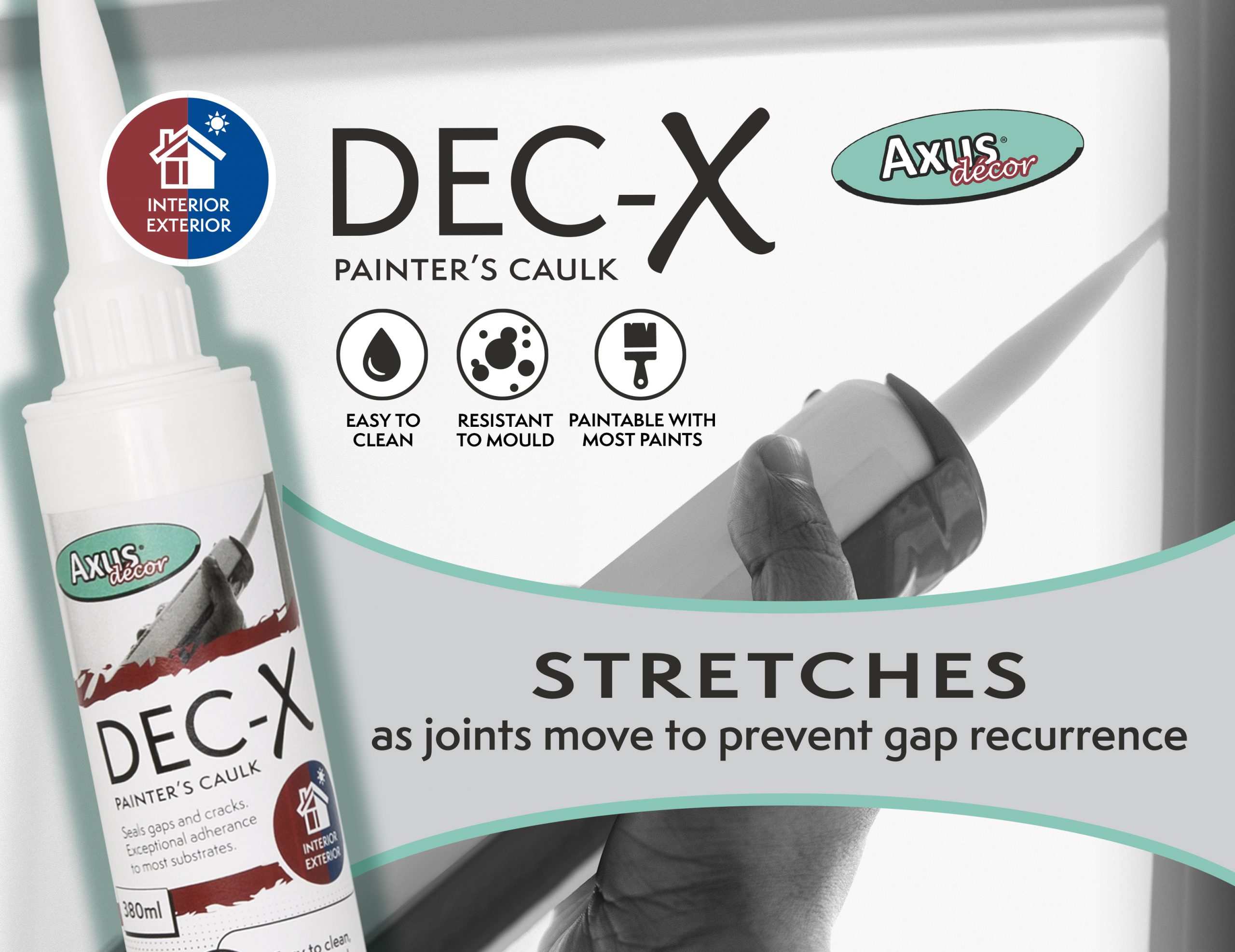 DecX Painter's Caulk Dual Purpose Interior/Exterior Application
